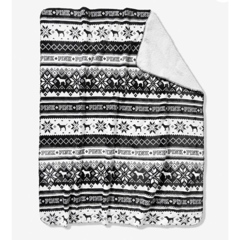 Victoria secret pink Sherpa blanket